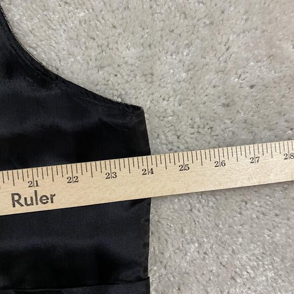 Wah Maker Vest Mens XL Gold Black Floral Brocade Western Frontier Made USA - Picture 6 of 8